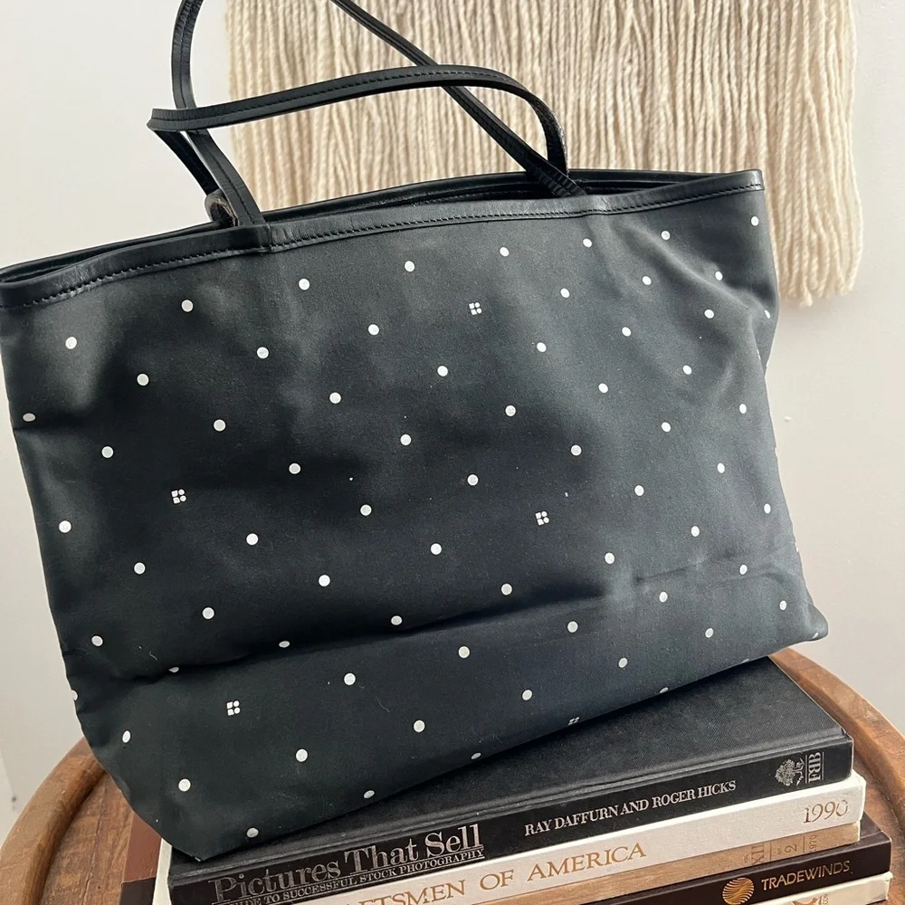 Kate Spade Black and White Polka Dot Tote